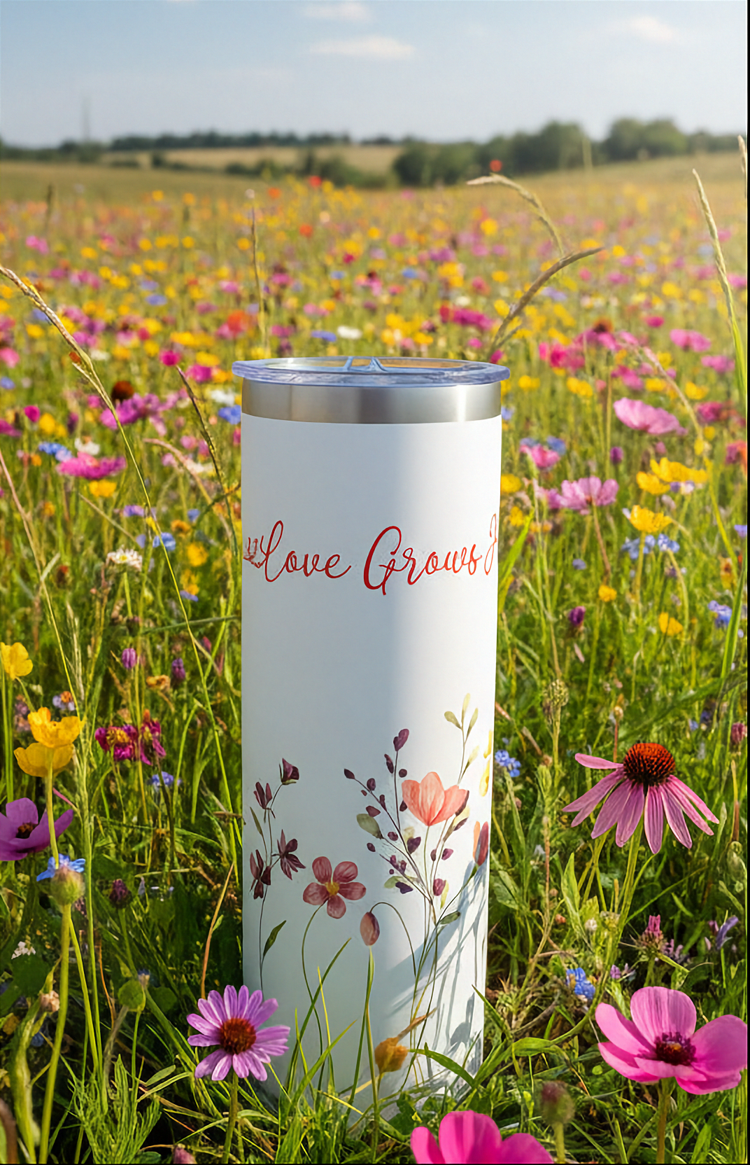 "Love Grows Here" 20 oz tumbler