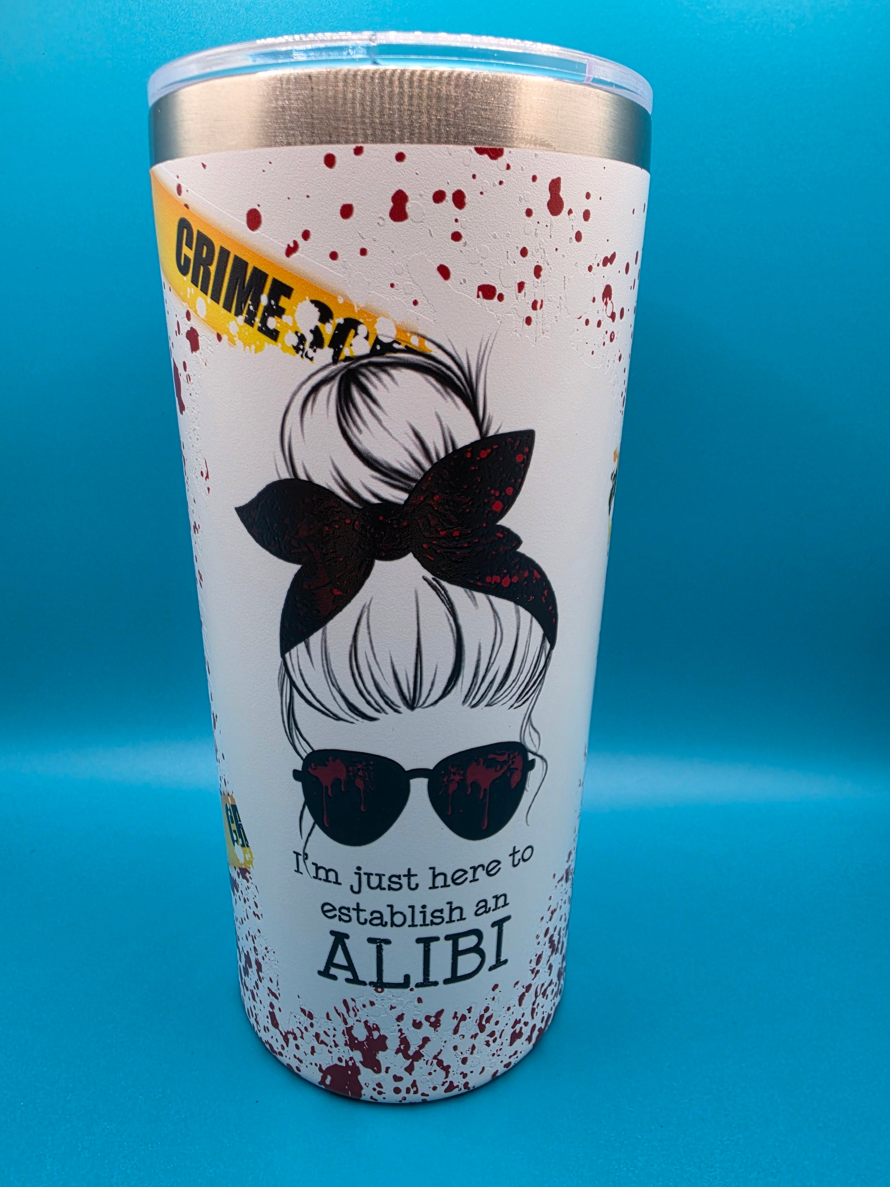 "Alibi" Crime Scene Tumbler
