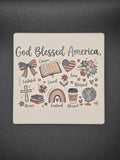4x4 Faith and Patriotism Coaster
