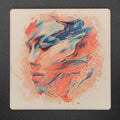 Paint brush stroke style coaster