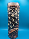 American Flag Leather Appearance Tumbler