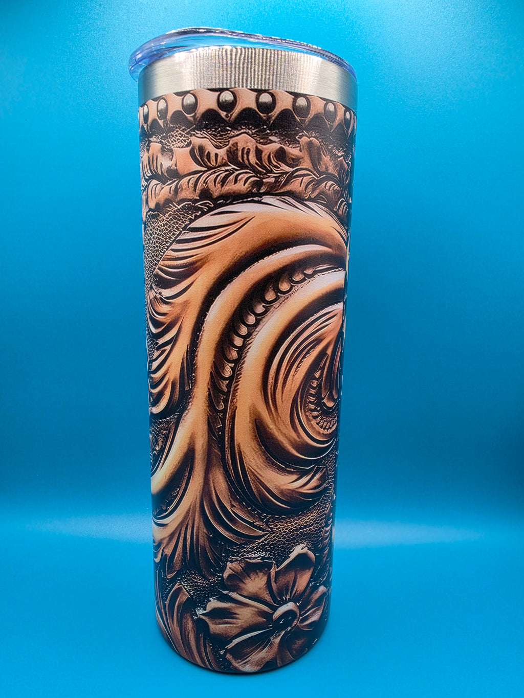 American Flag Leather Appearance Tumbler