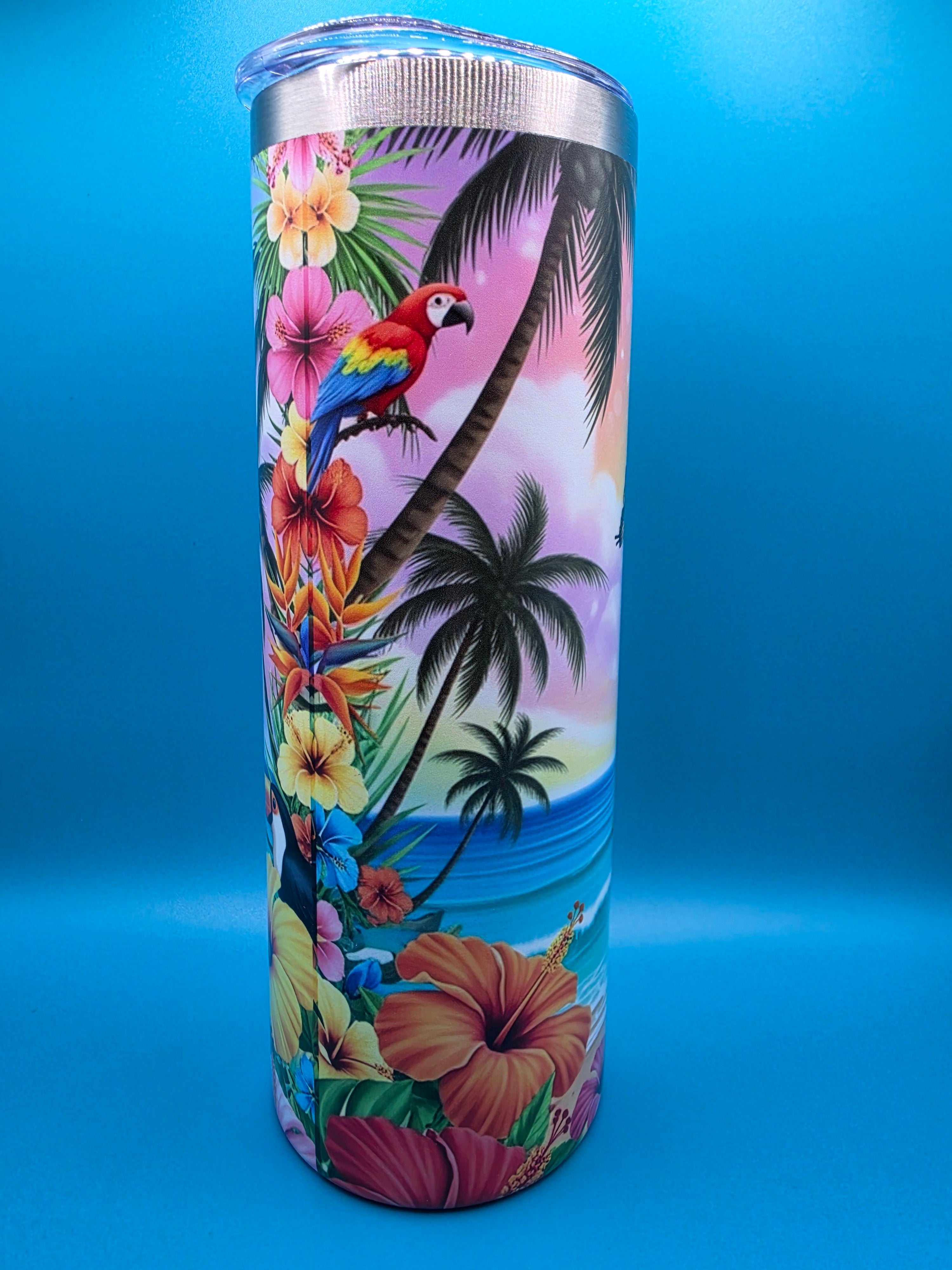 "Summer Vibes" 20 oz Skinny Tumbler