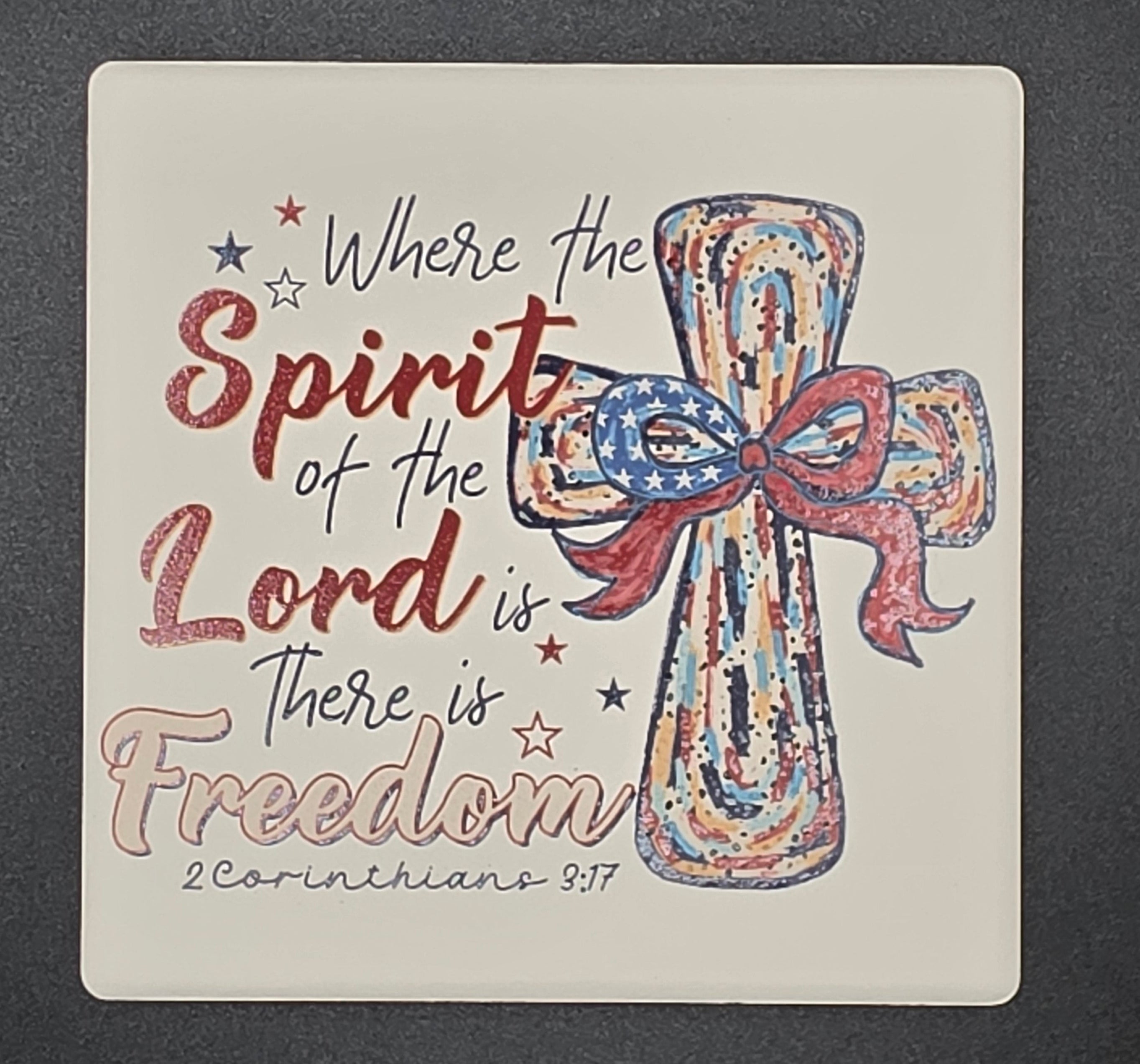 Christian Cross Coaster