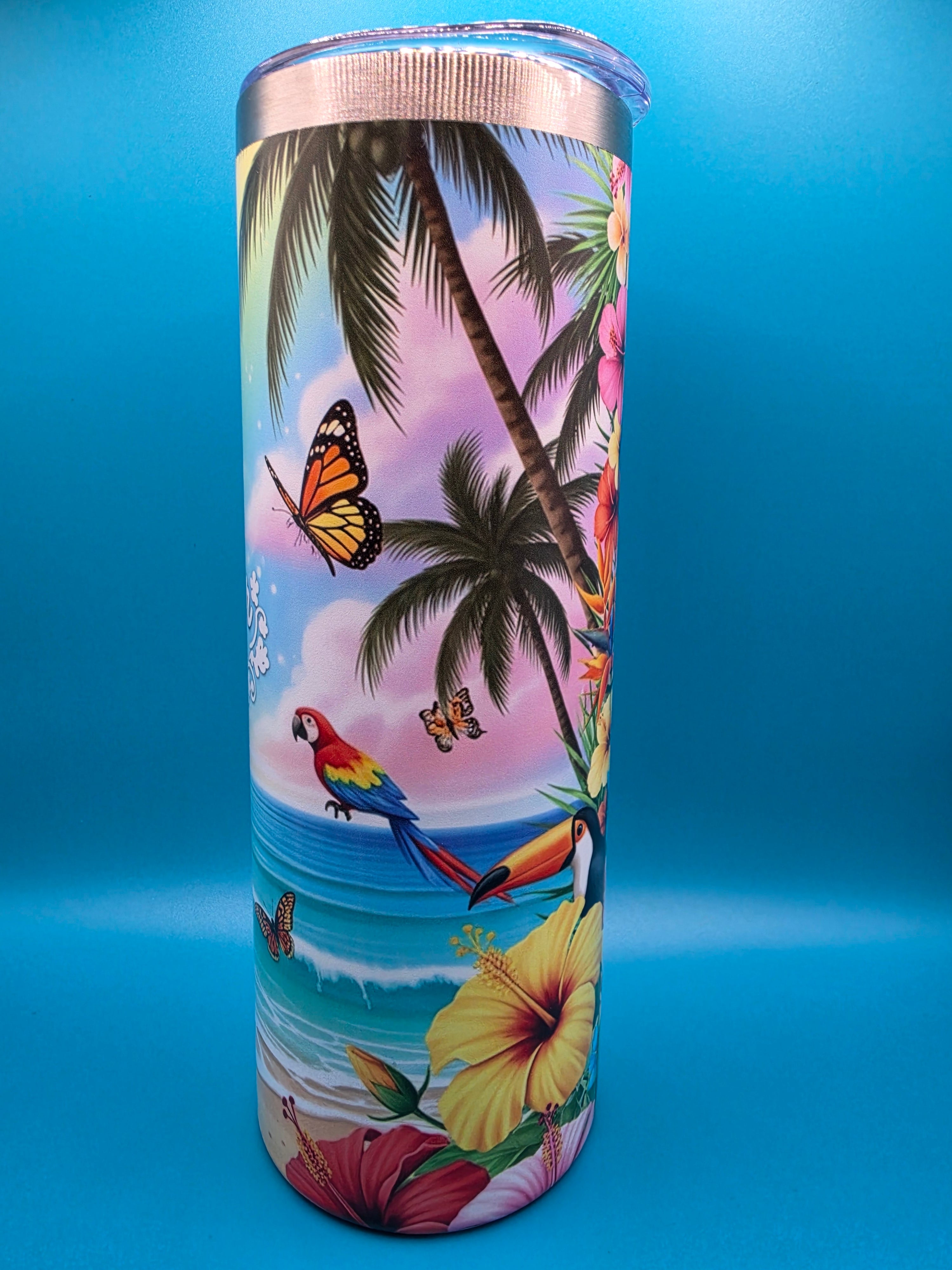 "Summer Vibes" 20 oz Skinny Tumbler